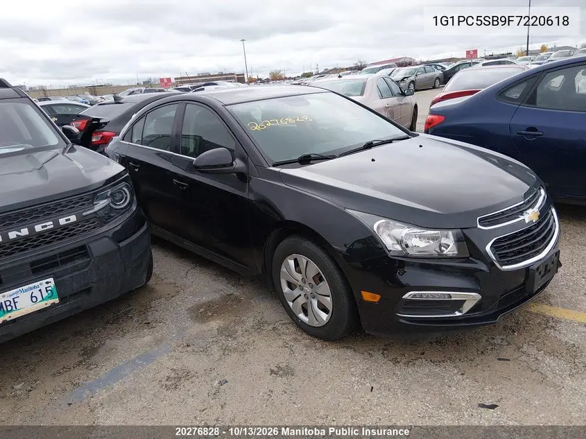 CHEVROLET CRUZE 2015, VIN 1G1PC5SB9F7220618