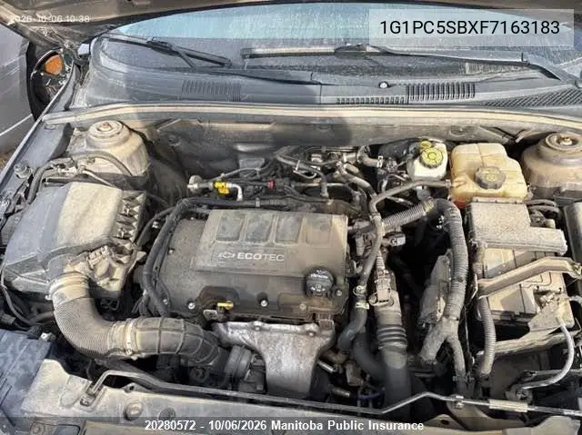 2015 CHEVROLET CRUZE VIN 1G1PC5SBXF7163183 — фото 10