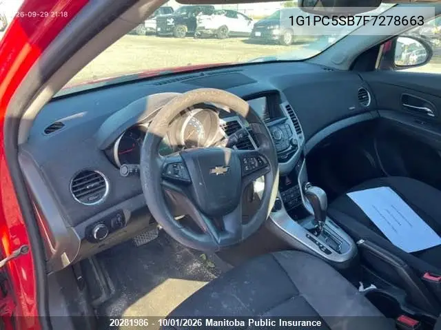 2015 CHEVROLET CRUZE VIN 1G1PC5SB7F7278663 — фото 6