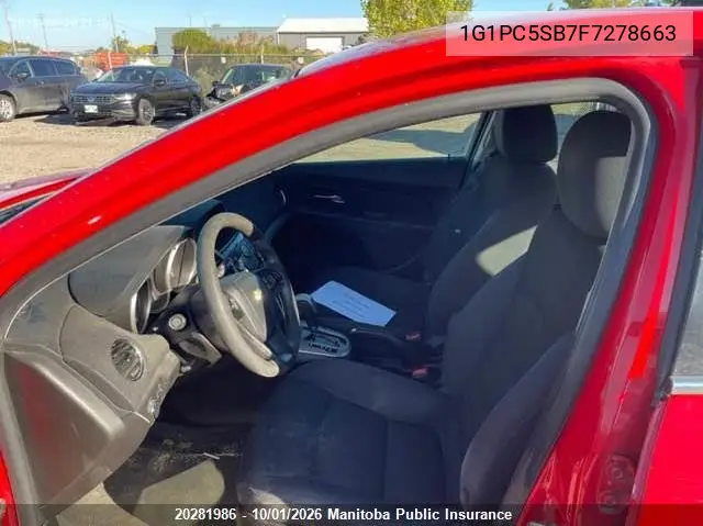 2015 CHEVROLET CRUZE VIN 1G1PC5SB7F7278663 — фото 7