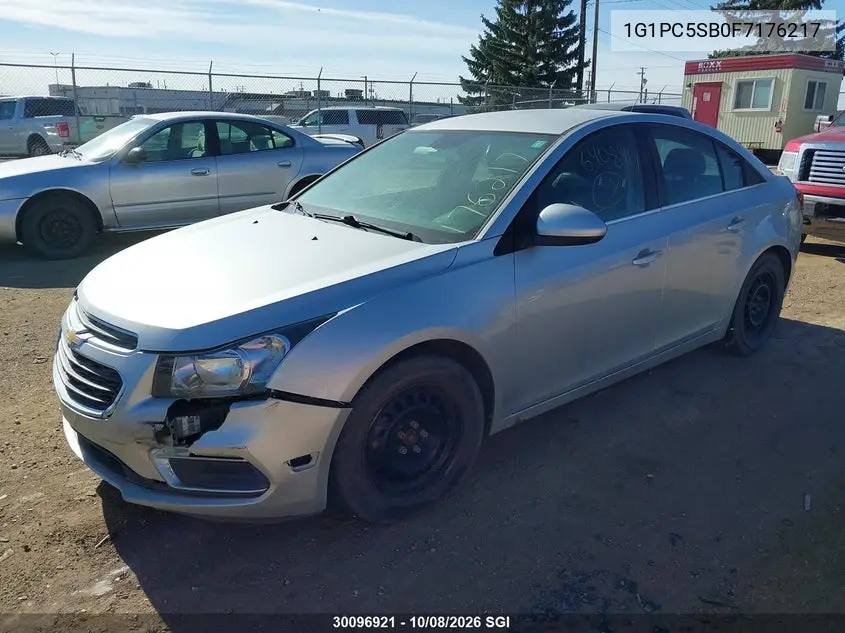 2015 CHEVROLET CRUZE VIN 1G1PC5SB0F7176217 — фото 2