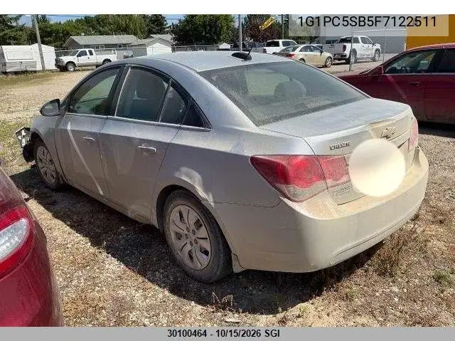 2015 CHEVROLET CRUZE VIN 1G1PC5SB5F7122511 — фото 3
