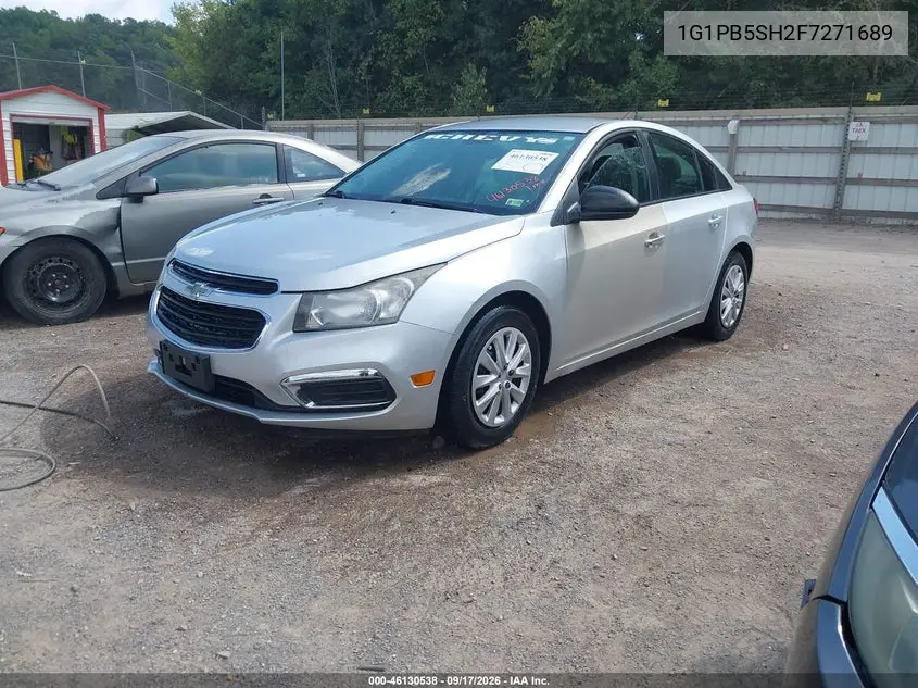 2015 CHEVROLET CRUZE VIN 1G1PB5SH2F7271689 — фото 2