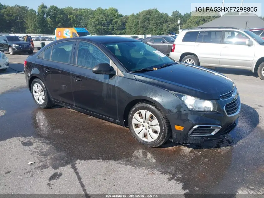 CHEVROLET CRUZE 2015, VIN 1G1PA5SHXF7298805