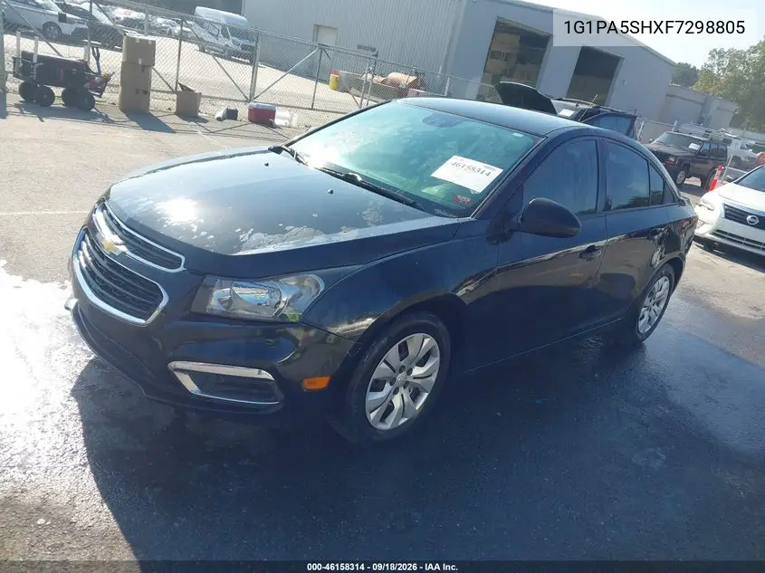 2015 CHEVROLET CRUZE VIN 1G1PA5SHXF7298805 — фото 2