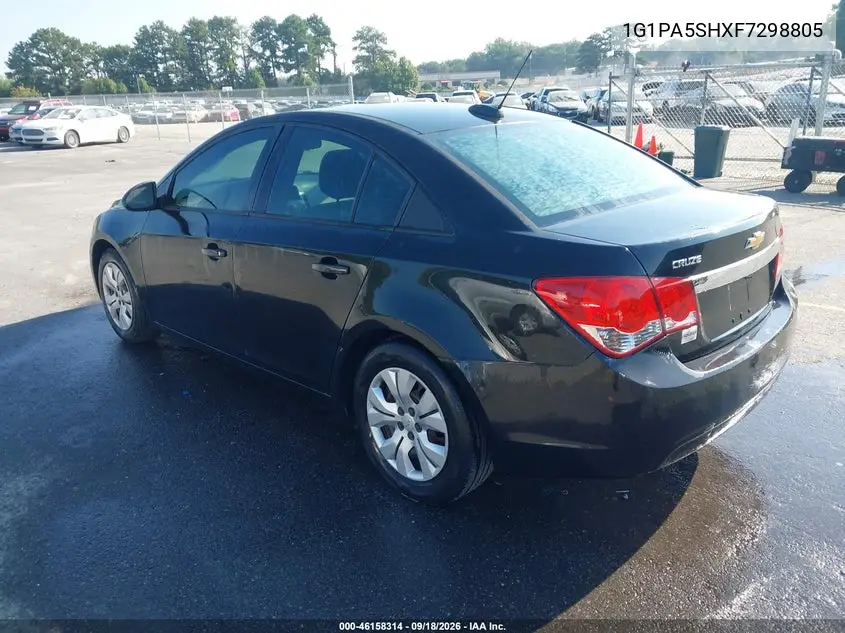 2015 CHEVROLET CRUZE VIN 1G1PA5SHXF7298805 — фото 3