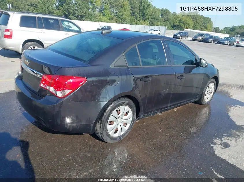 2015 CHEVROLET CRUZE VIN 1G1PA5SHXF7298805 — фото 4