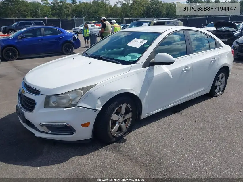 2015 CHEVROLET CRUZE VIN 1G1PC5SB8F7194447 — фото 2