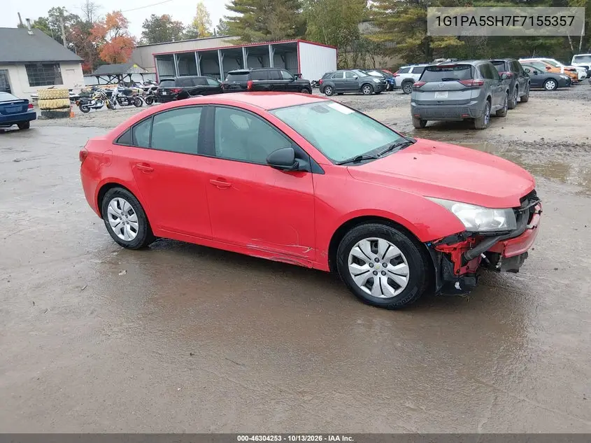 CHEVROLET CRUZE 2015, VIN 1G1PA5SH7F7155357