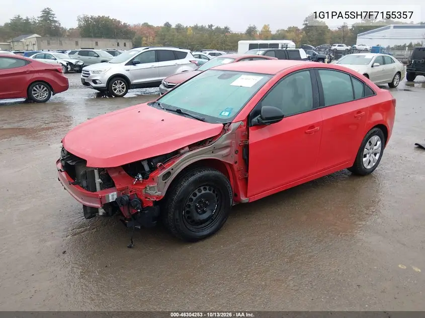 2015 CHEVROLET CRUZE VIN 1G1PA5SH7F7155357 — фото 2