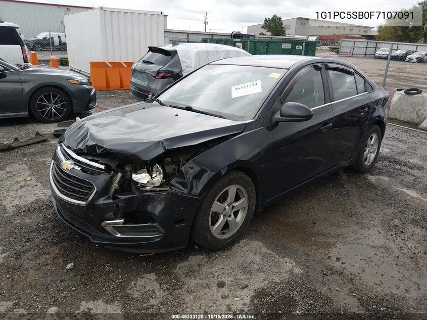 2015 CHEVROLET CRUZE VIN 1G1PC5SB0F7107091 — фото 2