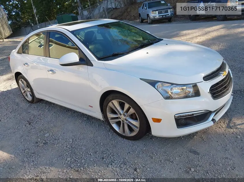 CHEVROLET CRUZE 2015, VIN 1G1PG5SB1F7170365