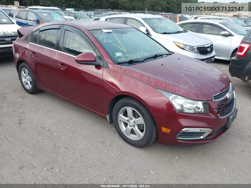 CHEVROLET CRUZE 2015, VIN 1G1PC5SBXF7122147