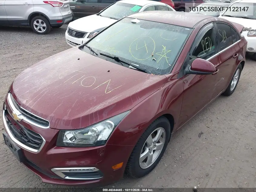 2015 CHEVROLET CRUZE VIN 1G1PC5SBXF7122147 — фото 2