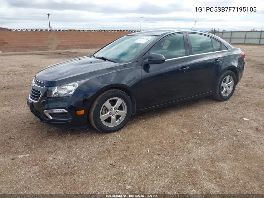 2015 CHEVROLET CRUZE VIN 1G1PC5SB7F7195105 — фото 2