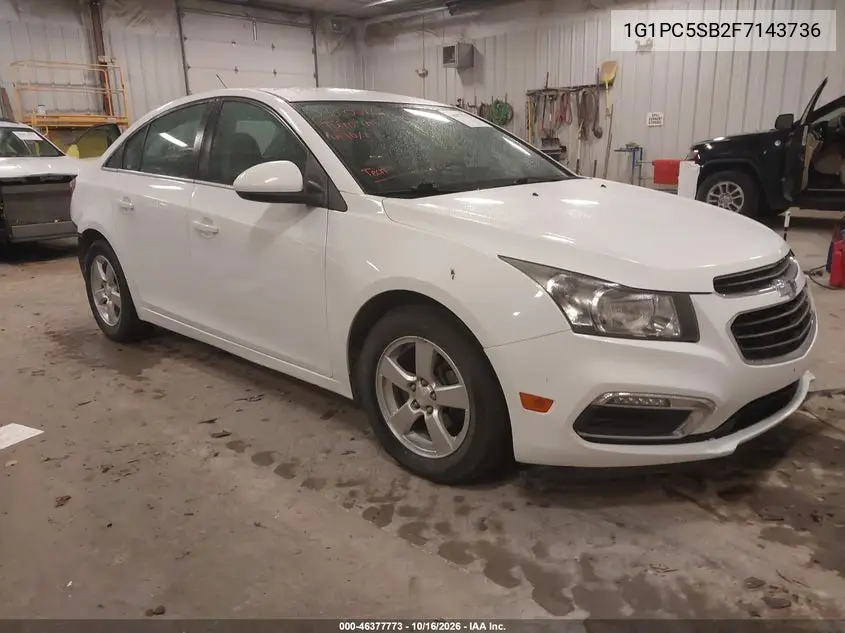 CHEVROLET CRUZE 2015, VIN 1G1PC5SB2F7143736