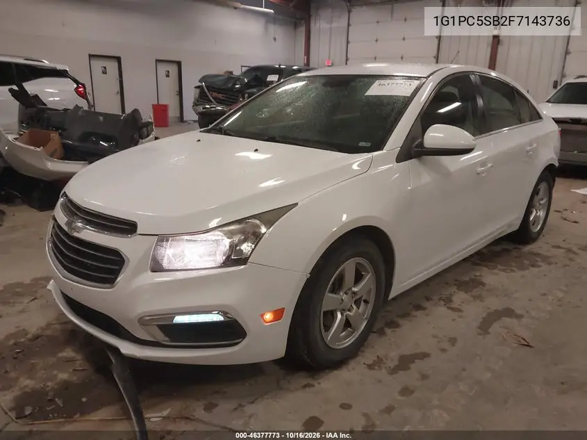 2015 CHEVROLET CRUZE VIN 1G1PC5SB2F7143736 — фото 2