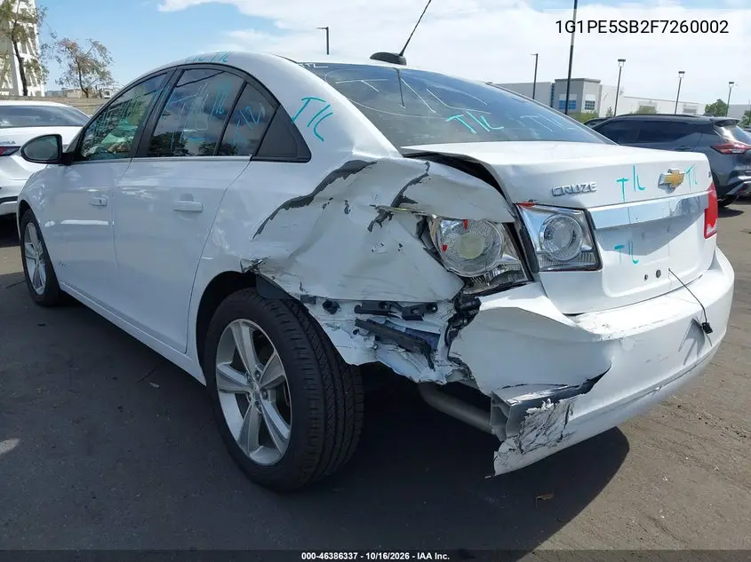 2015 CHEVROLET CRUZE VIN 1G1PE5SB2F7260002 — фото 3