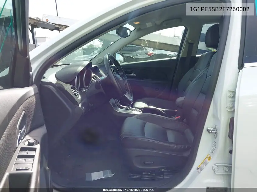 2015 CHEVROLET CRUZE VIN 1G1PE5SB2F7260002 — фото 5