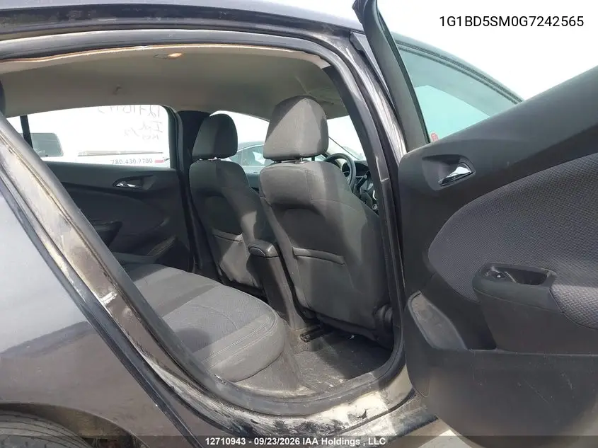 2016 CHEVROLET CRUZE VIN 1G1BD5SM0G7242565 — фото 8