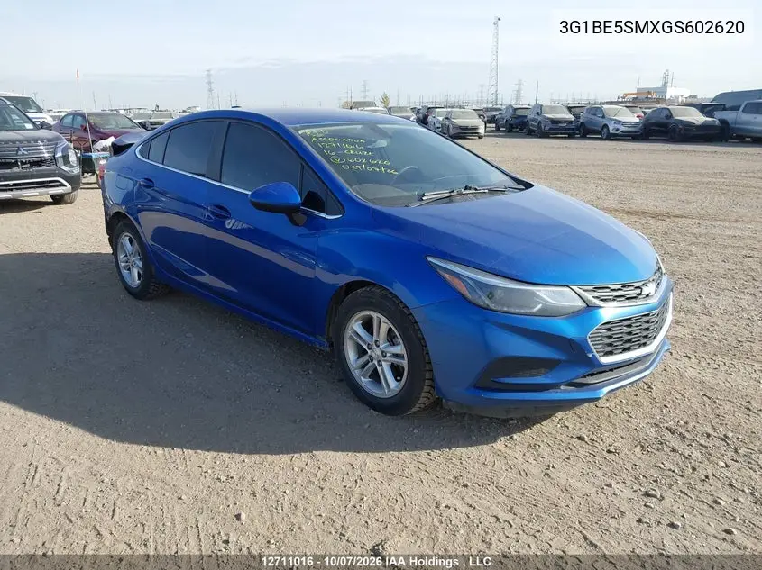 CHEVROLET CRUZE 2016, VIN 3G1BE5SMXGS602620