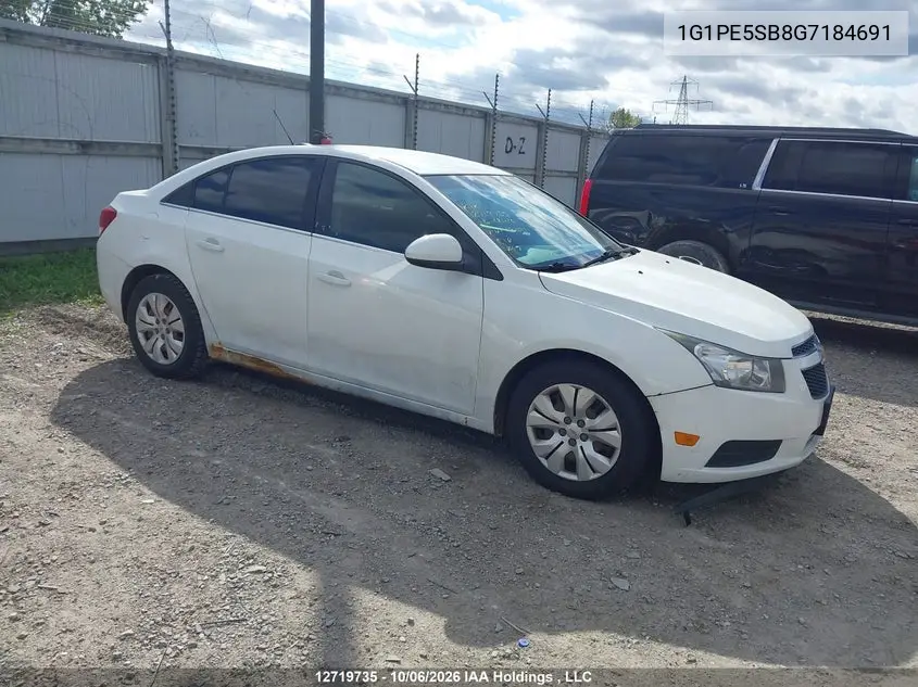 CHEVROLET CRUZE 2016, VIN 1G1PE5SB8G7184691