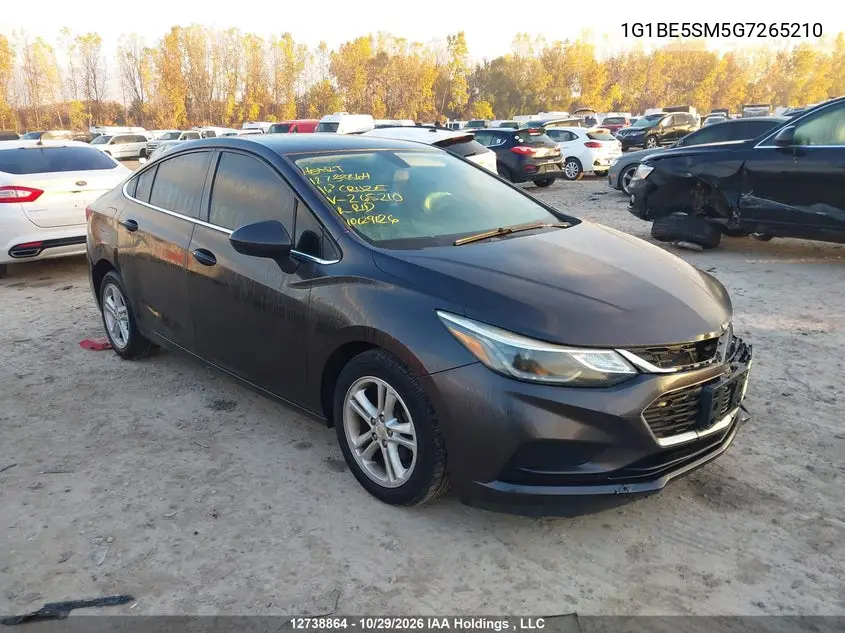 CHEVROLET CRUZE 2016, VIN 1G1BE5SM5G7265210