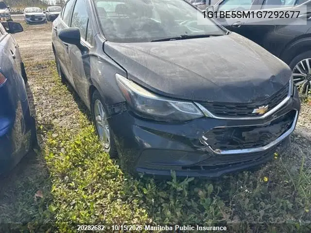 CHEVROLET CRUZE 2016, VIN 1G1BE5SM1G7292677