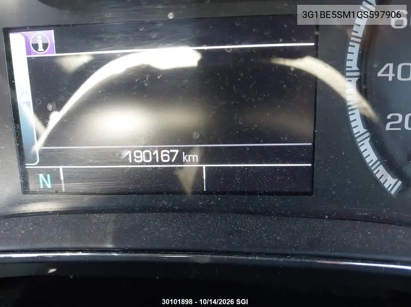 2016 CHEVROLET CRUZE VIN 3G1BE5SM1GS597906 — фото 15