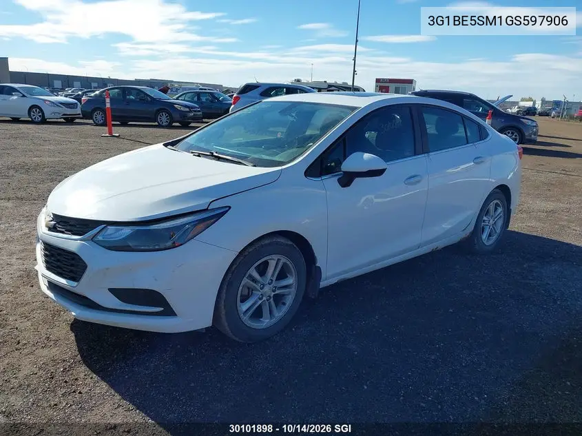 2016 CHEVROLET CRUZE VIN 3G1BE5SM1GS597906 — фото 2