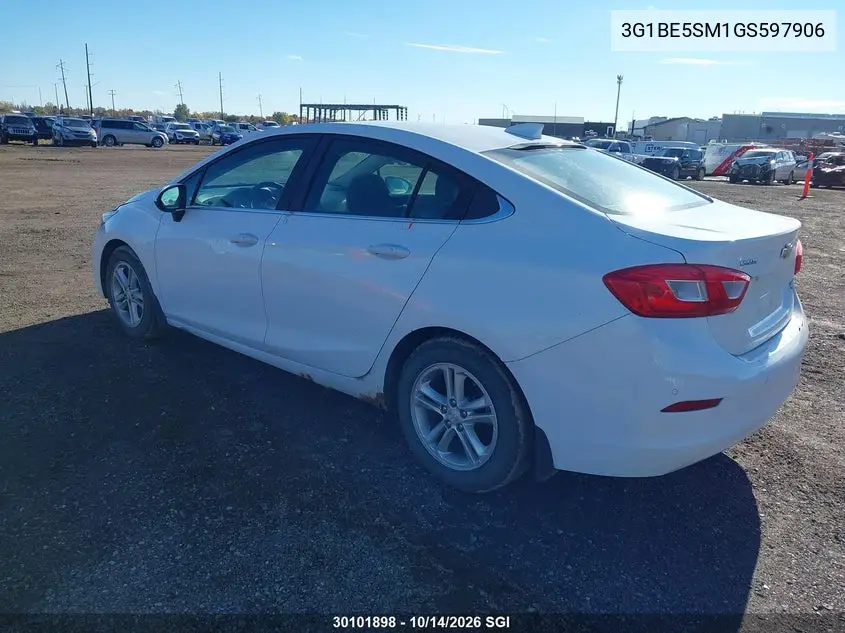 2016 CHEVROLET CRUZE VIN 3G1BE5SM1GS597906 — фото 3