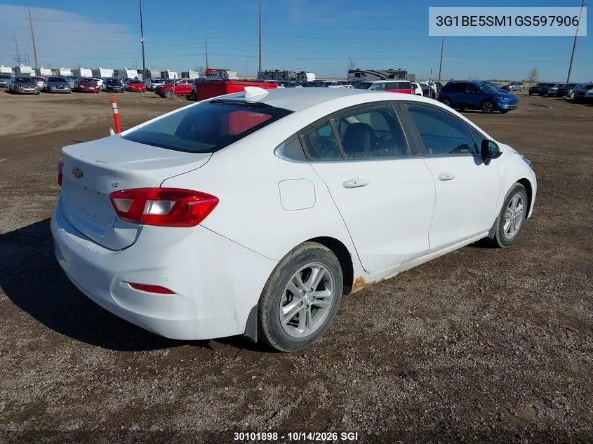 2016 CHEVROLET CRUZE VIN 3G1BE5SM1GS597906 — фото 4