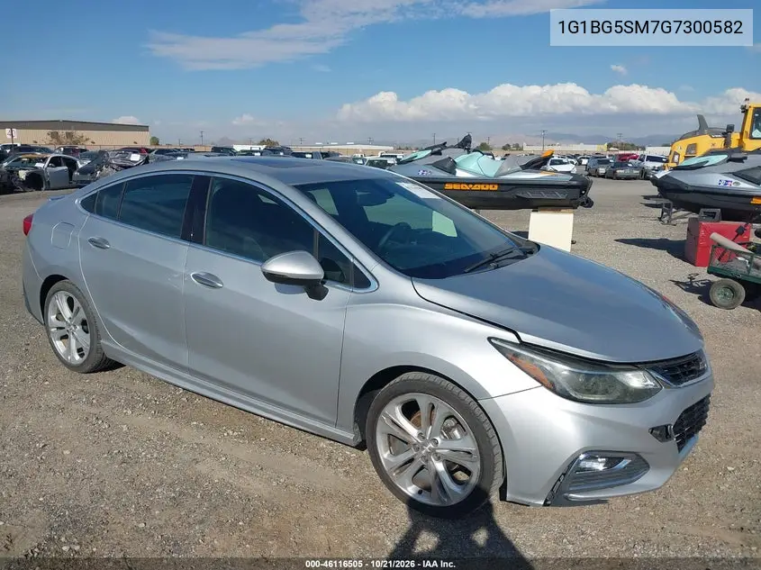 CHEVROLET CRUZE 2016, VIN 1G1BG5SM7G7300582