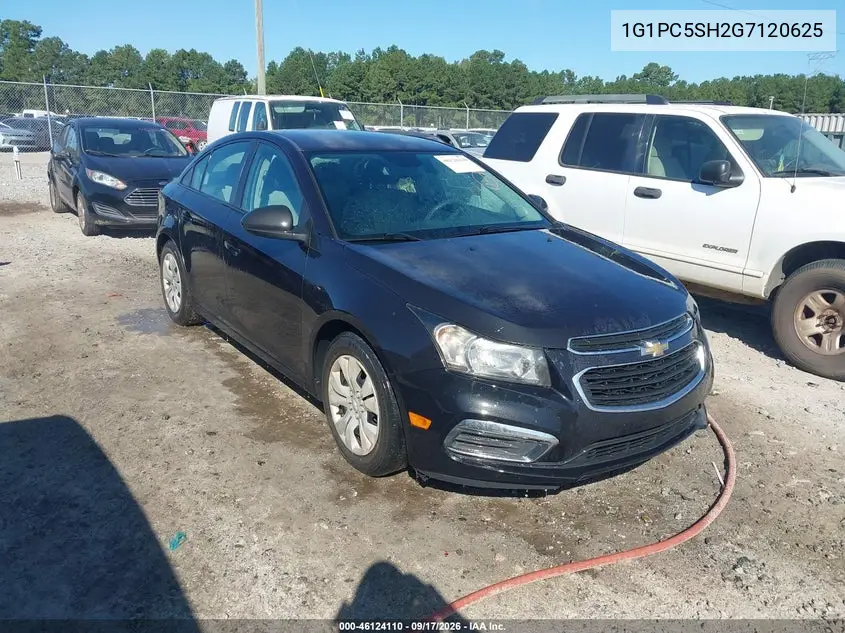 CHEVROLET CRUZE 2016, VIN 1G1PC5SH2G7120625