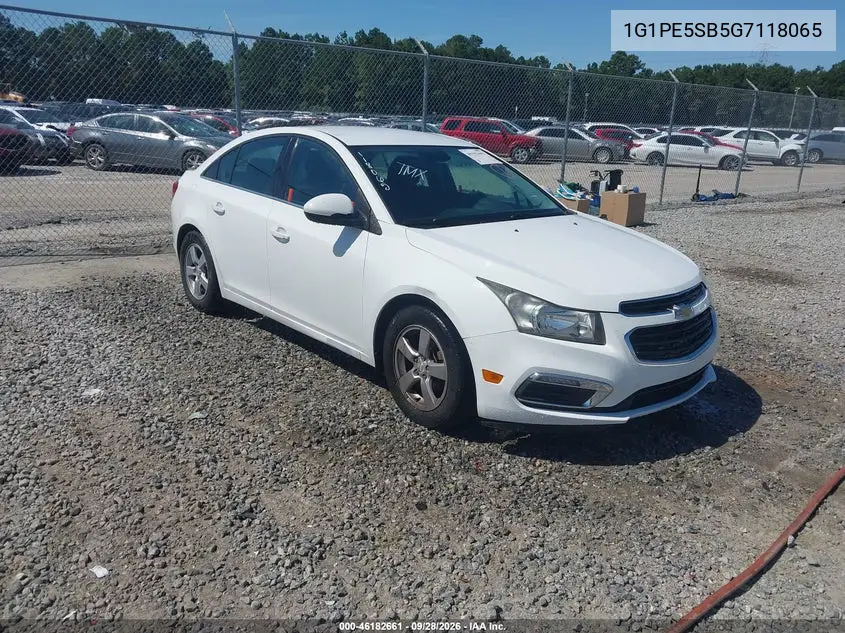 CHEVROLET CRUZE 2016, VIN 1G1PE5SB5G7118065