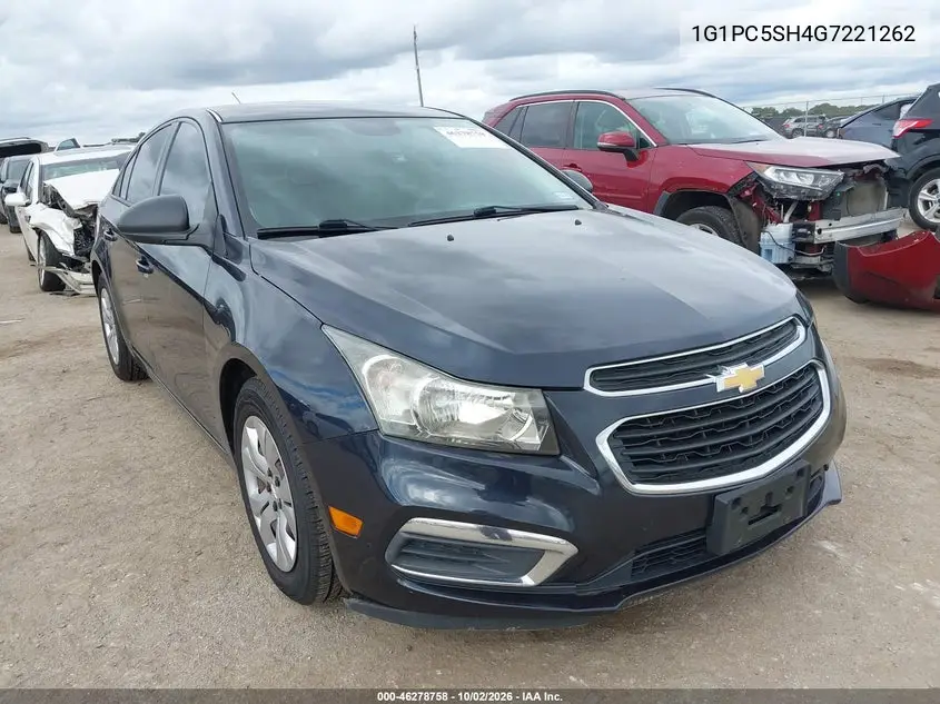 CHEVROLET CRUZE 2016, VIN 1G1PC5SH4G7221262