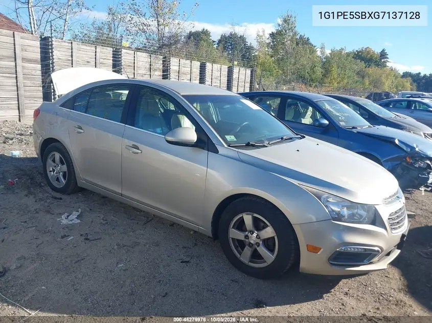 CHEVROLET CRUZE 2016, VIN 1G1PE5SBXG7137128