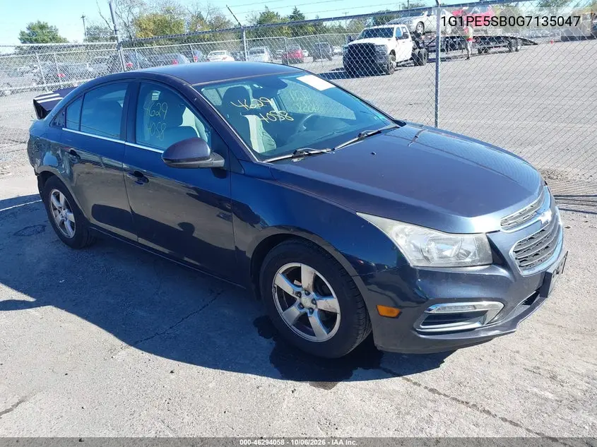 CHEVROLET CRUZE 2016, VIN 1G1PE5SB0G7135047