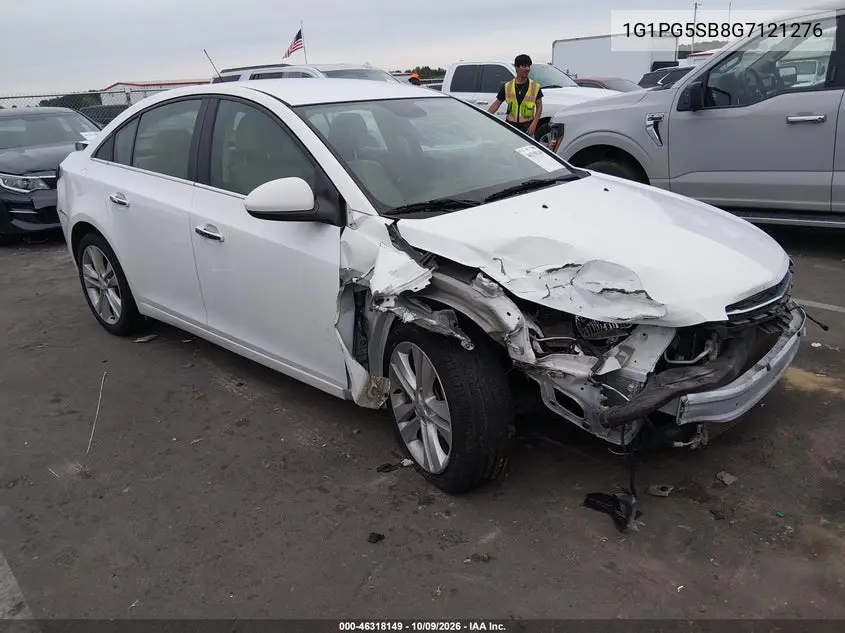 CHEVROLET CRUZE 2016, VIN 1G1PG5SB8G7121276
