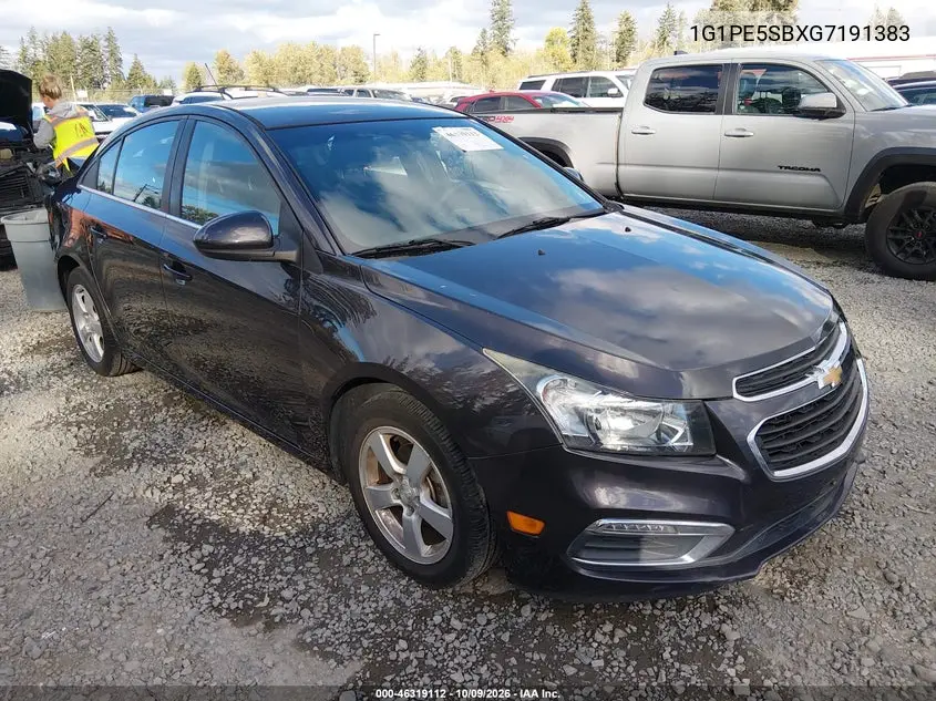 CHEVROLET CRUZE 2016, VIN 1G1PE5SBXG7191383