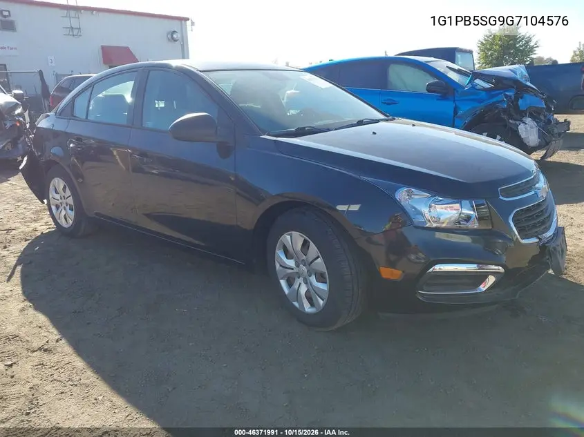 CHEVROLET CRUZE 2016, VIN 1G1PB5SG9G7104576