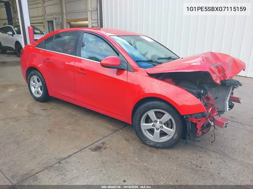 CHEVROLET CRUZE 2016, VIN 1G1PE5SBXG7115159