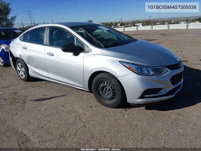 CHEVROLET CRUZE 2016, VIN 1G1BC5SM4G7305038