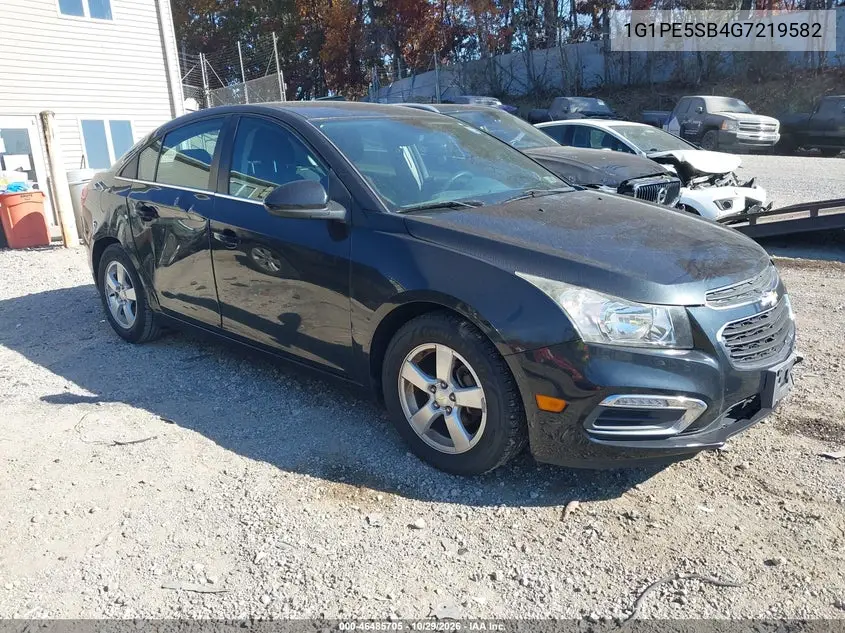 CHEVROLET CRUZE 2016, VIN 1G1PE5SB4G7219582