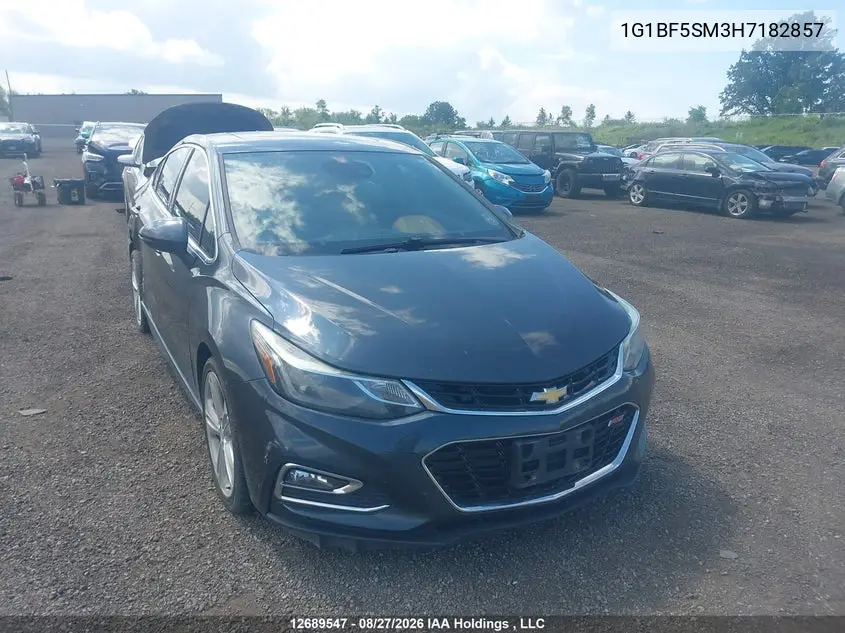 CHEVROLET CRUZE 2017, VIN 1G1BF5SM3H7182857