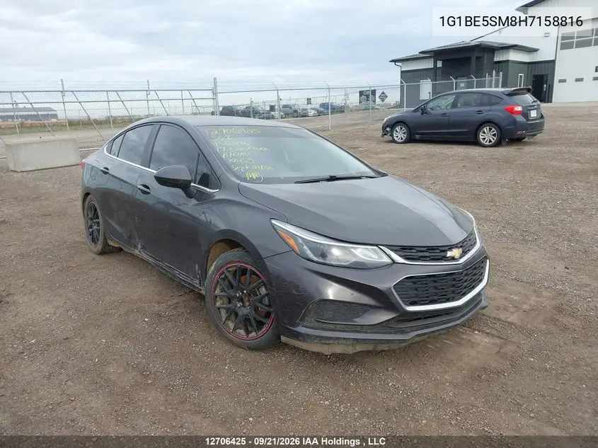 CHEVROLET CRUZE 2017, VIN 1G1BE5SM8H7158816