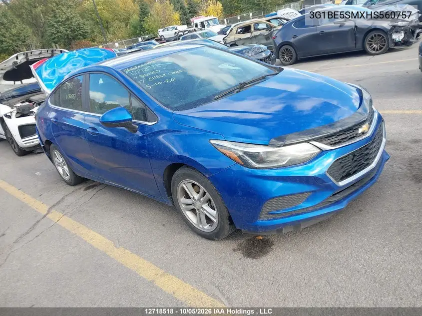 CHEVROLET CRUZE 2017, VIN 3G1BE5SMXHS560757