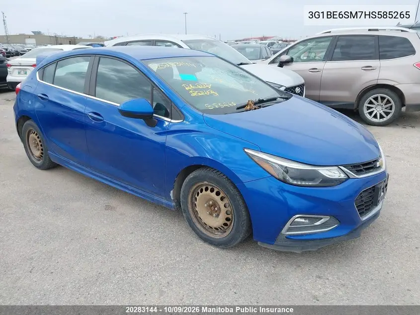 CHEVROLET CRUZE 2017, VIN 3G1BE6SM7HS585265