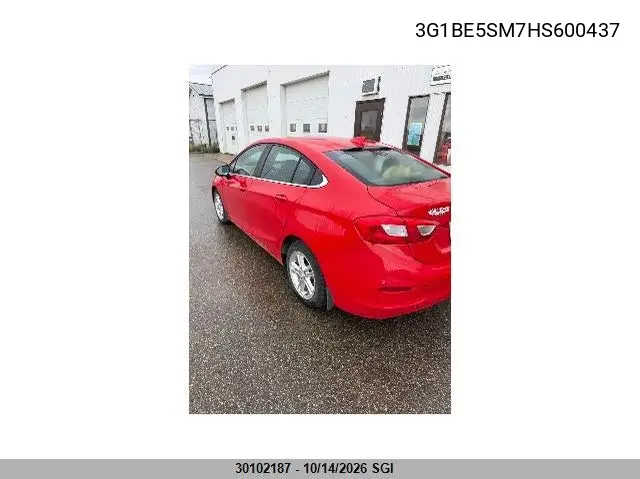2017 CHEVROLET CRUZE VIN 3G1BE5SM7HS600437 — фото 3