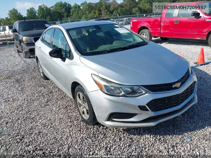 CHEVROLET CRUZE 2017, VIN 1G1BC5SM0H7209957